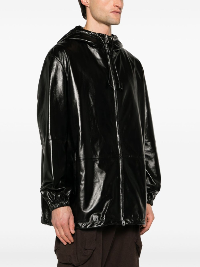 Loewe Black Leather Jacket for Men Online India at Darveys.com