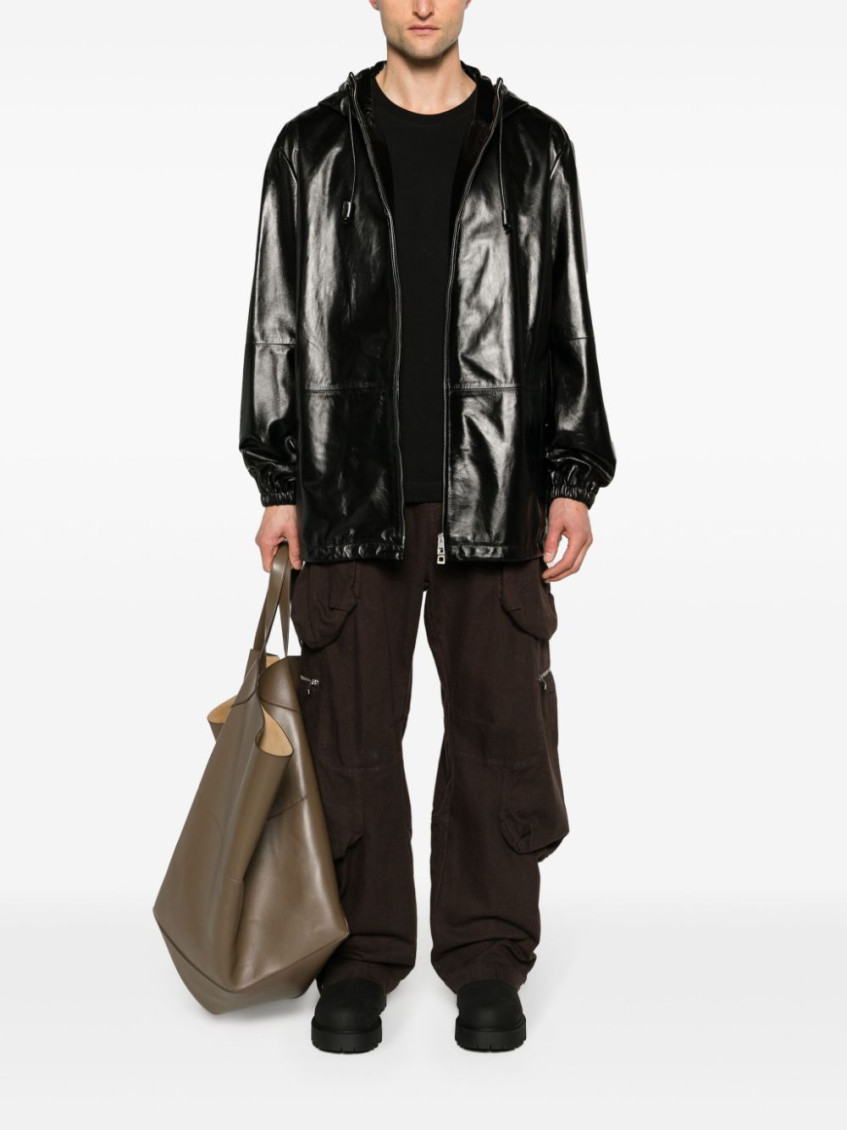 Loewe Black Leather Jacket for Men Online India at Darveys.com