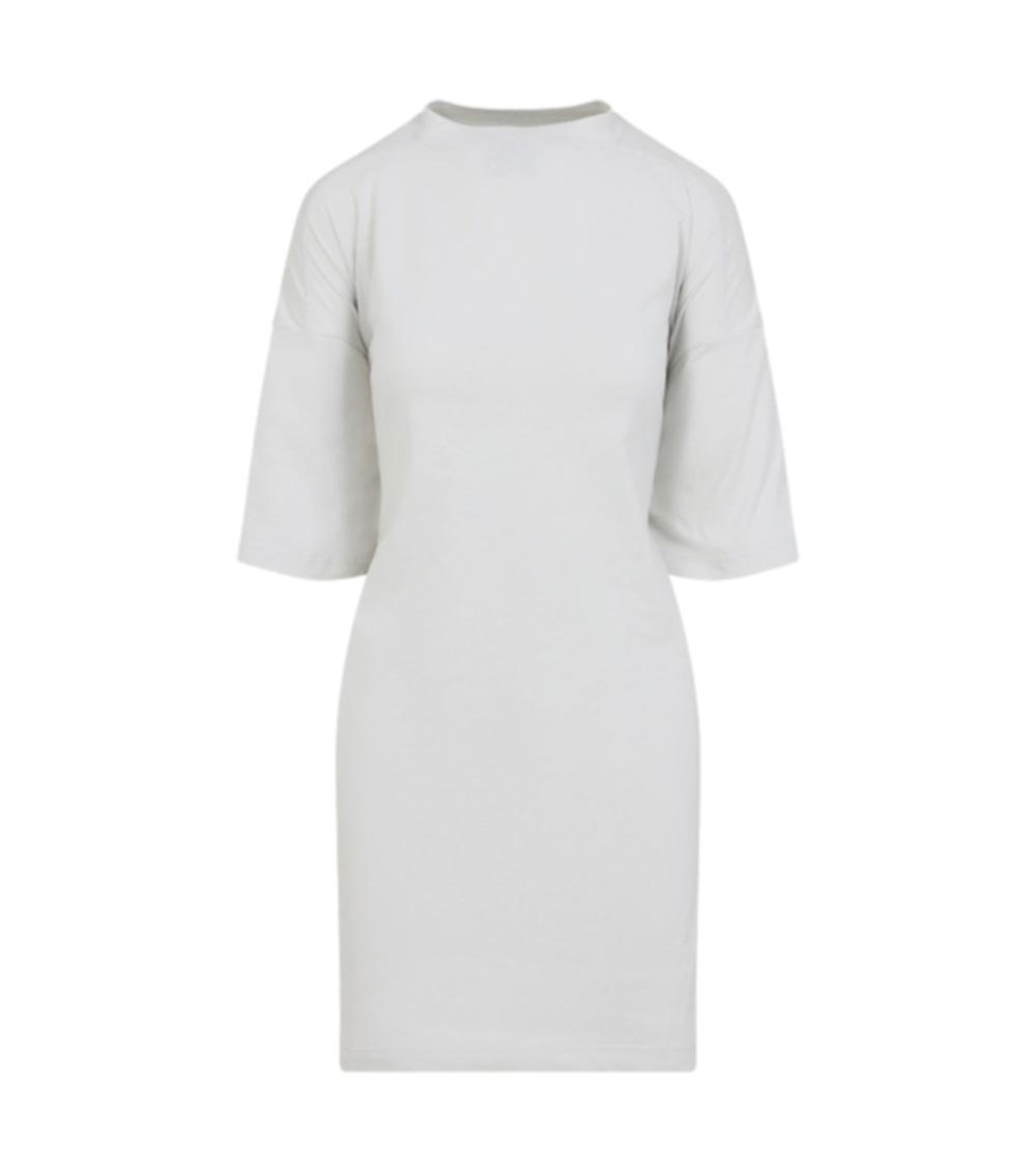 Balenciaga Semi Fitted Cotton T-shirt Dress In White