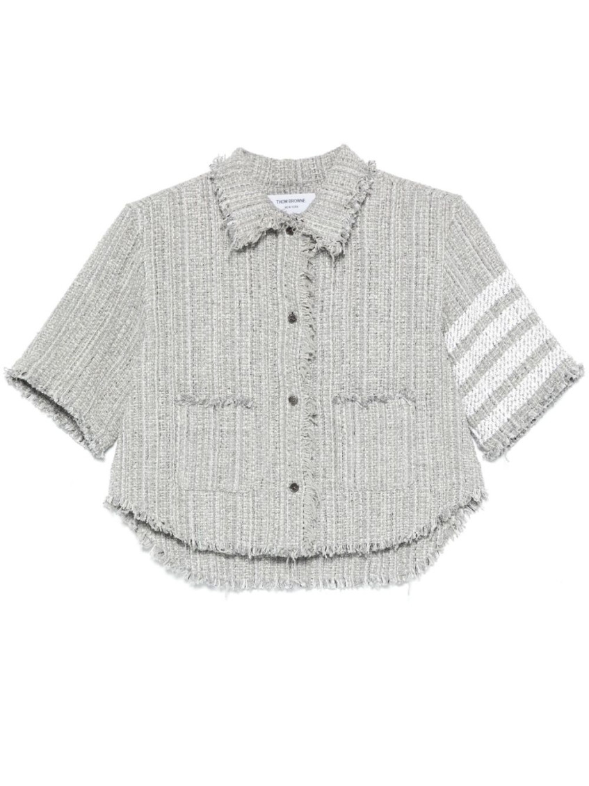Thom Browne Shirt Cotton Blend Frayed Edges