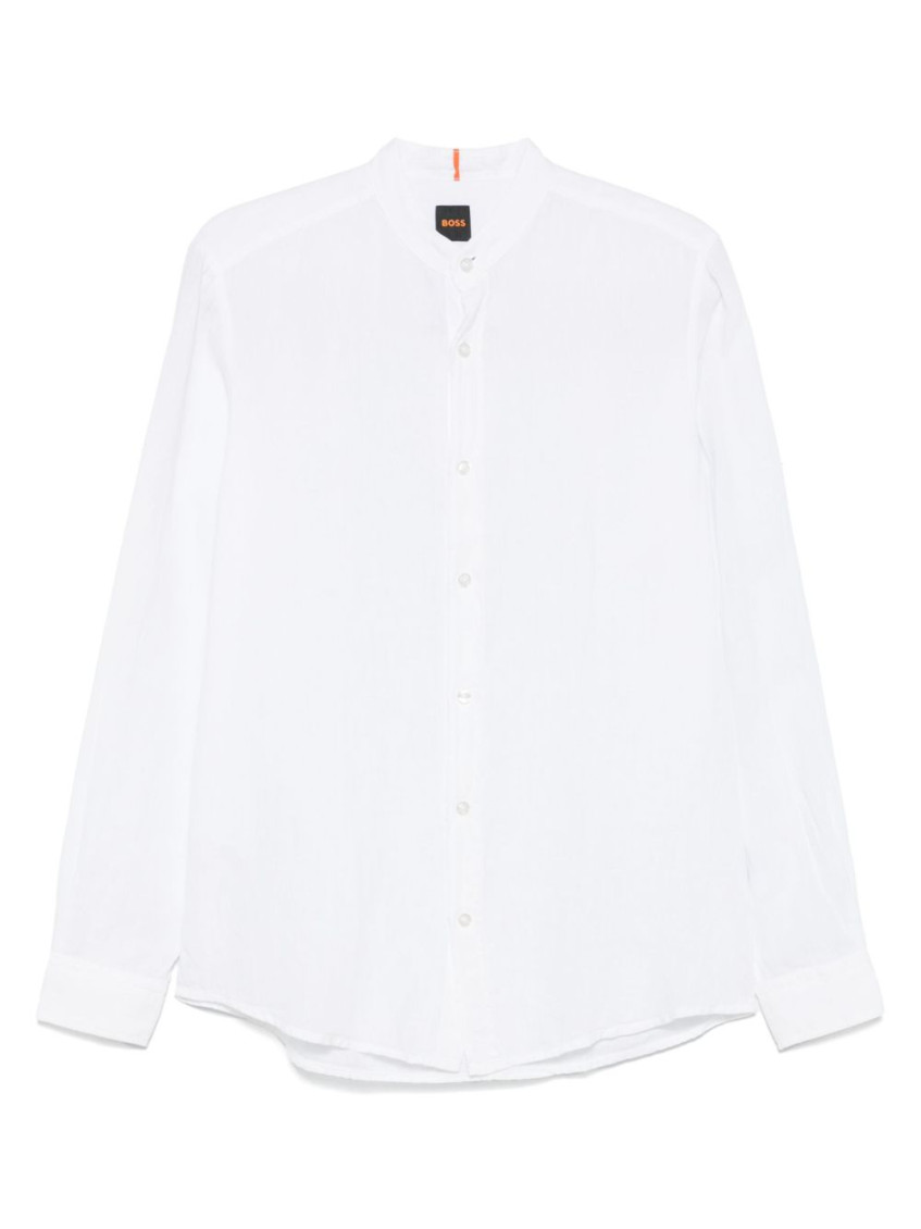 Hugo Boss White Linen Shirts In White
