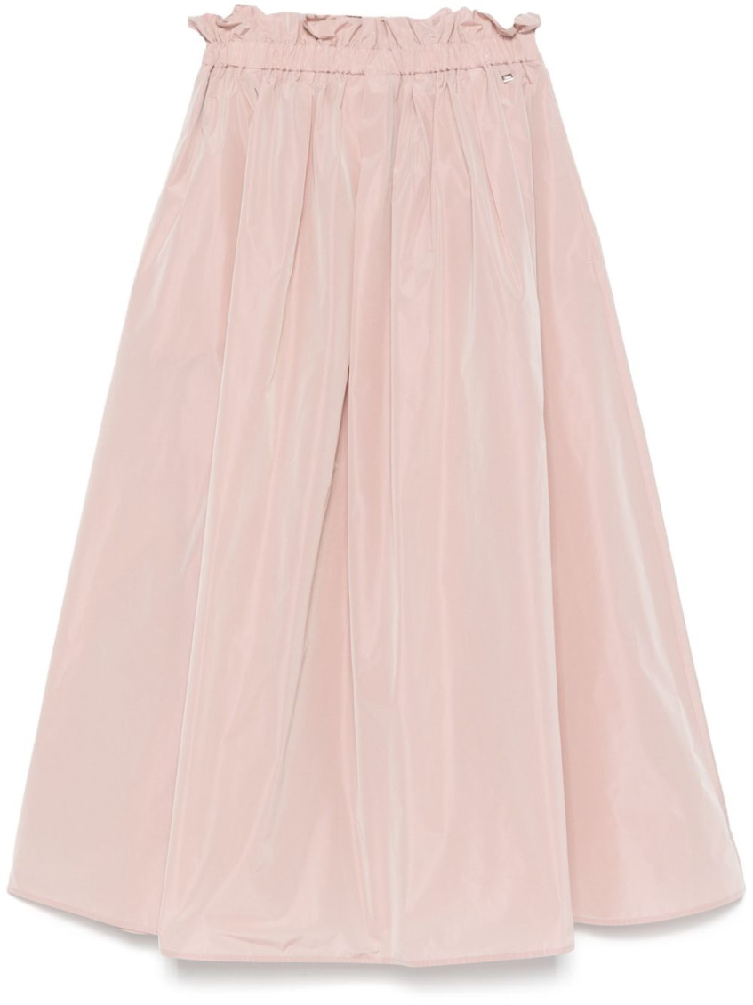 Herno Pink Midi Skirt With Elasticated Waistband In Pink