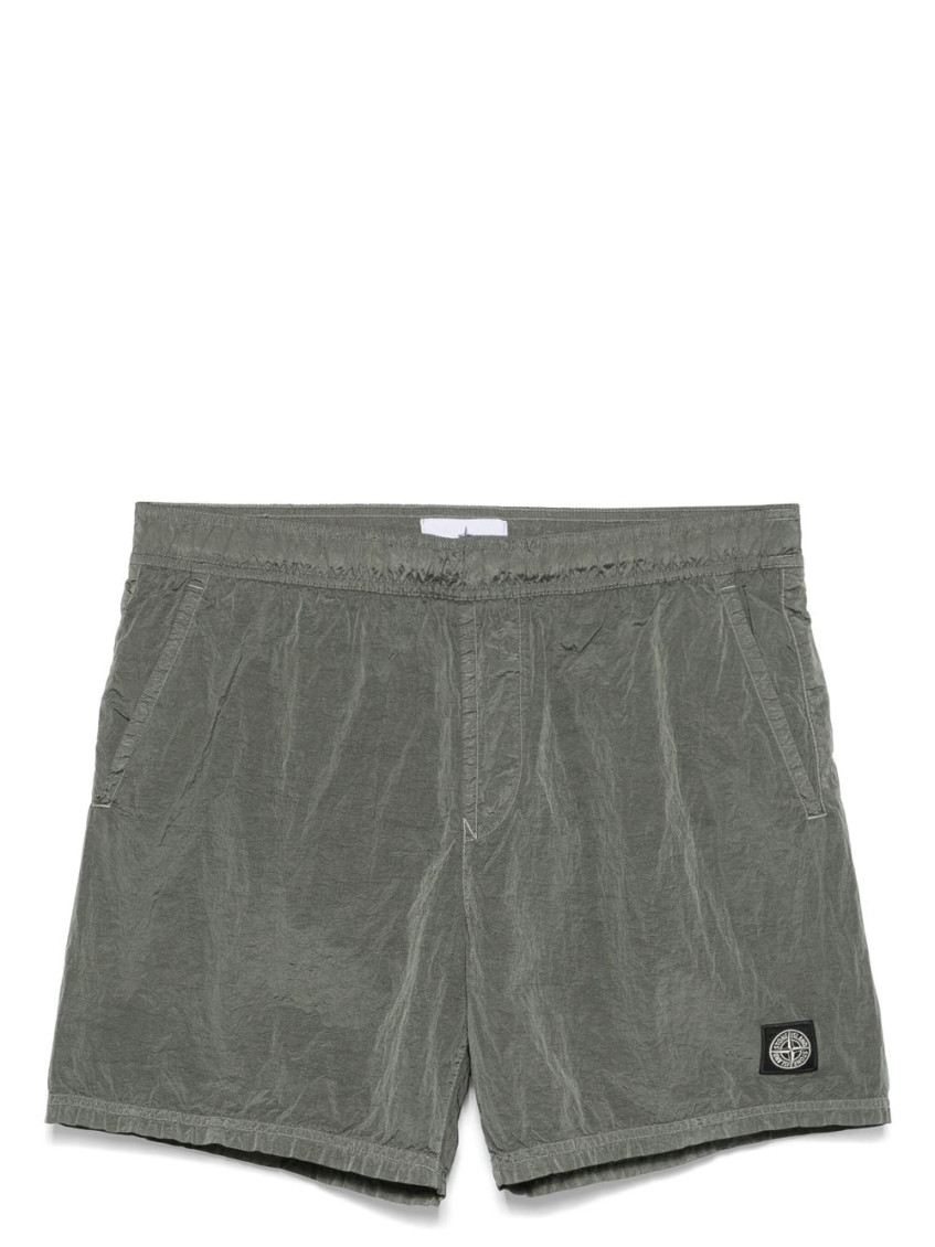 Stone Island Grey Logo Swim Shorts