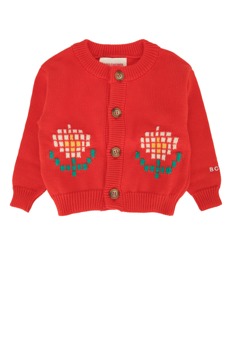 Bobo Choses Babies Red Graphic Cardigan
