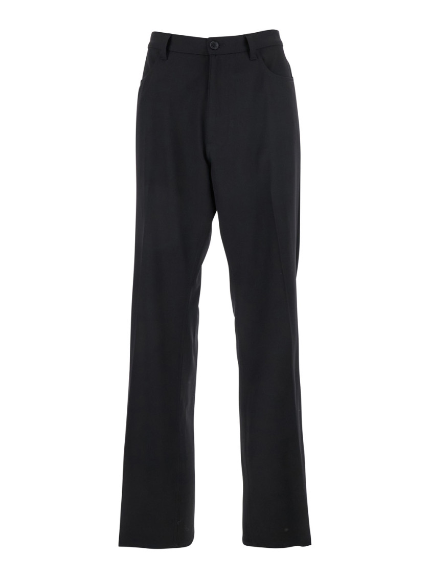 Balenciaga Black Flat Front Pants for Men Online India at Darveys.com