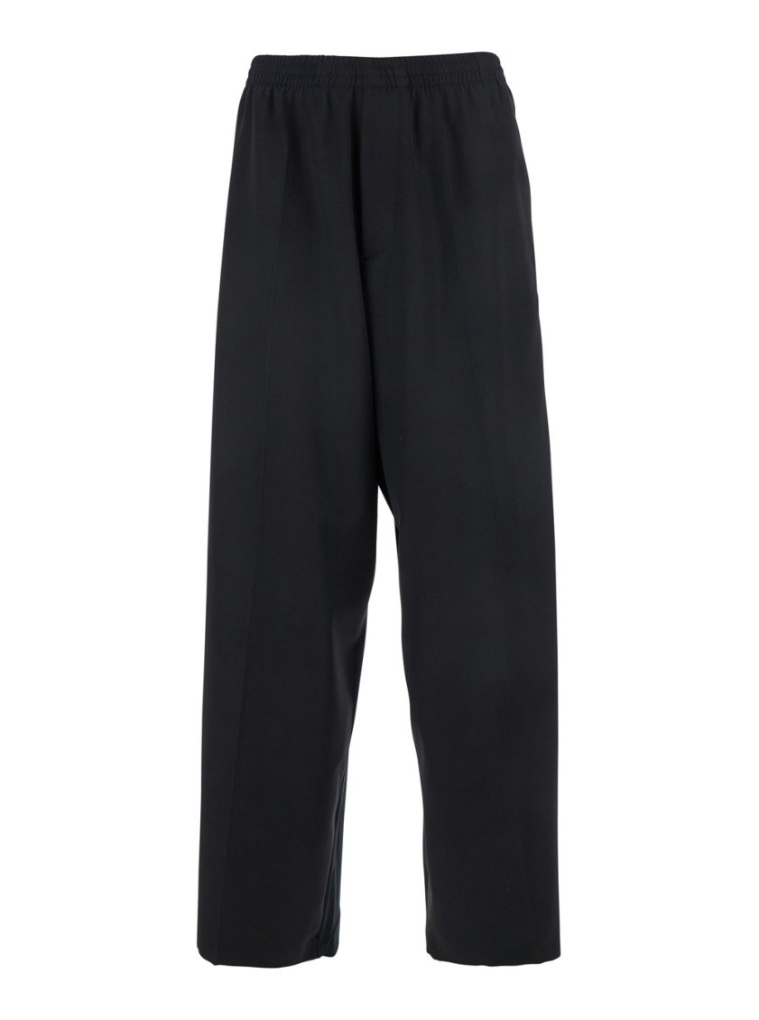 Balenciaga Black Relaxed Elasticated Pants for Men Online India at