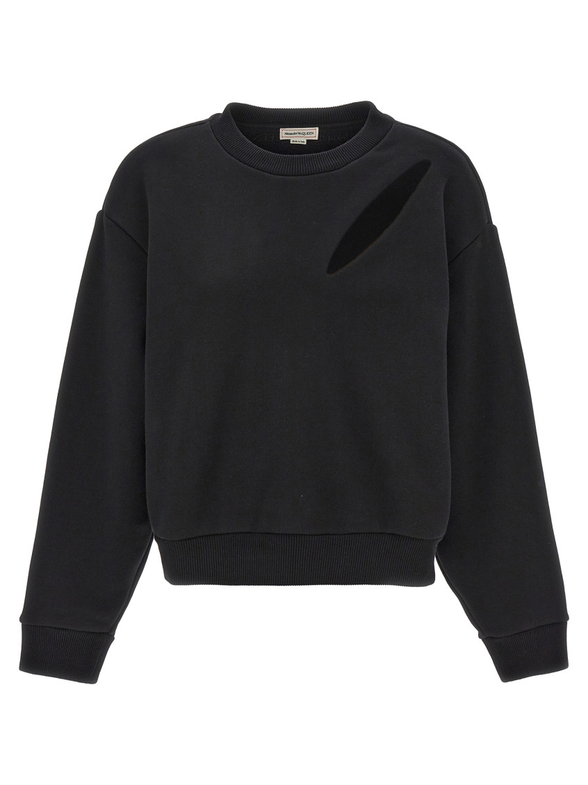 その他 alexander mcqueen 'Cut and Sew' sweatshirt Alexander Mcqueen Black Cut And Sew Sweatshirt for Women