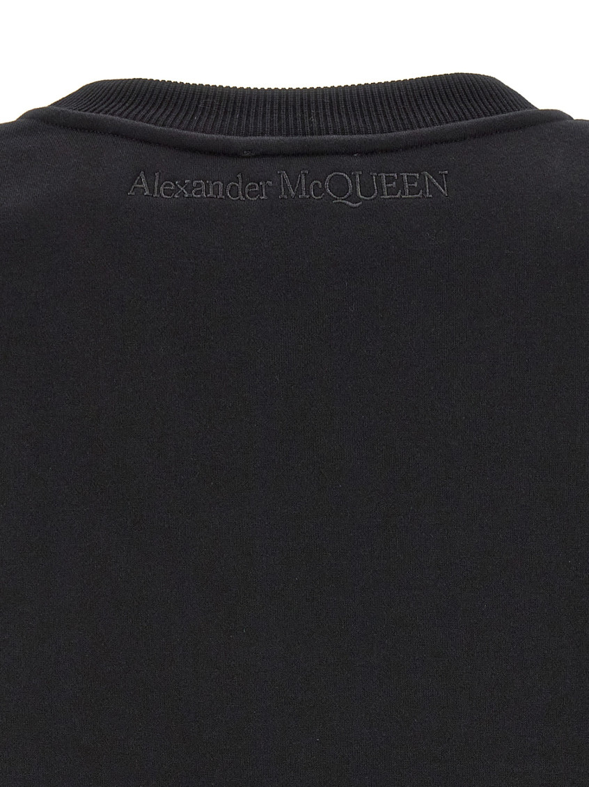 Alexander Mcqueen Black Cut And Sew Sweatshirt for Women