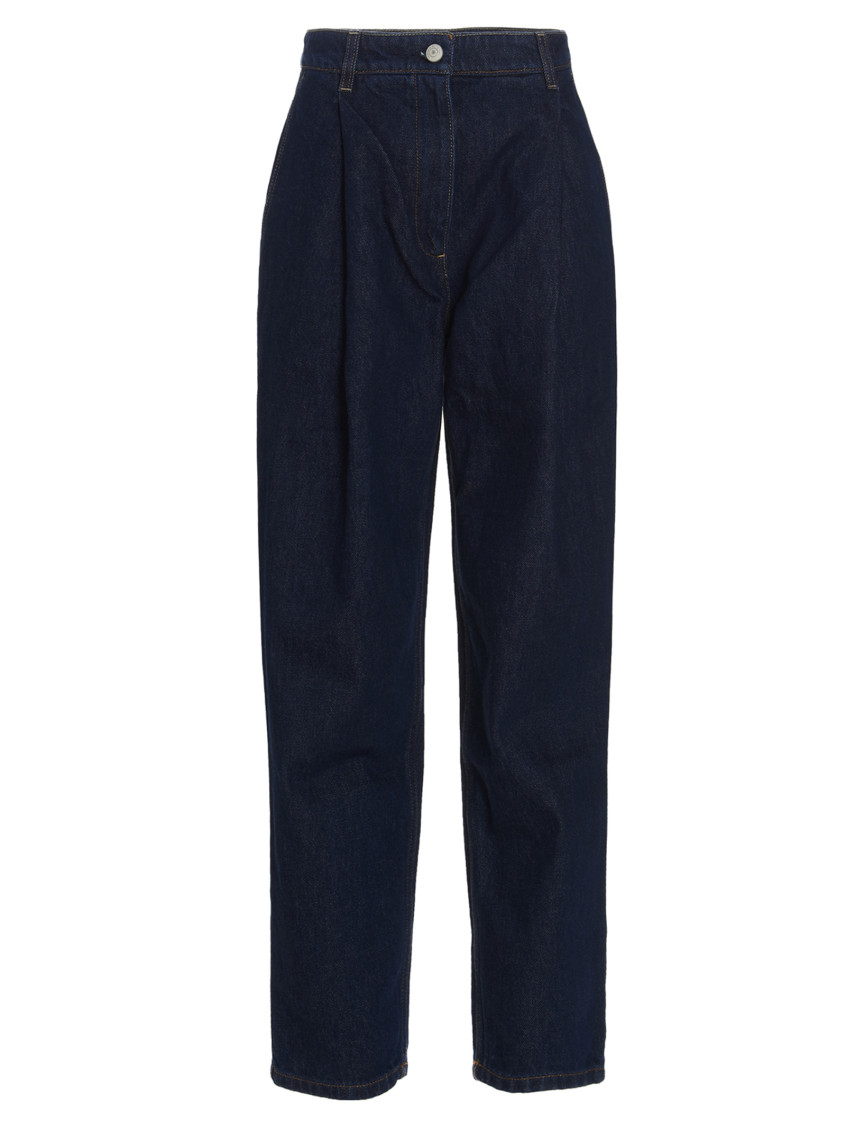 Magda Butrym High-rise Straight-leg Jeans In Dark Blue