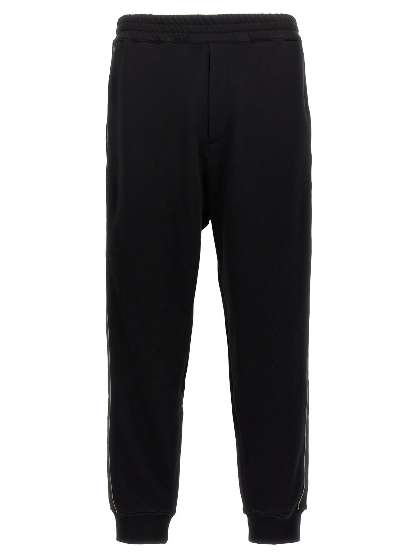 Alexander Mcqueen Mcqueen Side Band Joggers In Black