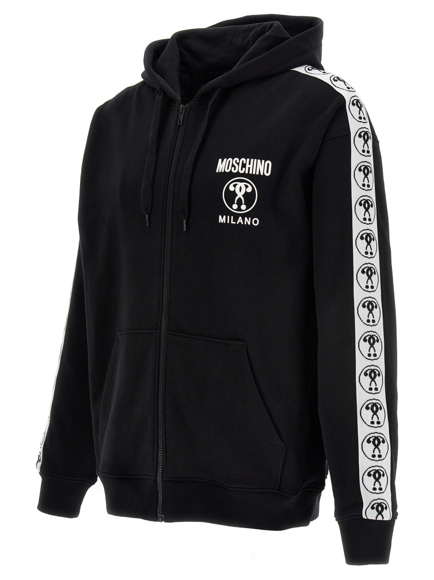 パーカー・フーディ Moschino FW23 Double Question Mark hoodie (A17247028 1555) Moschino Black Double Question Mark Hoodie for Men Online
