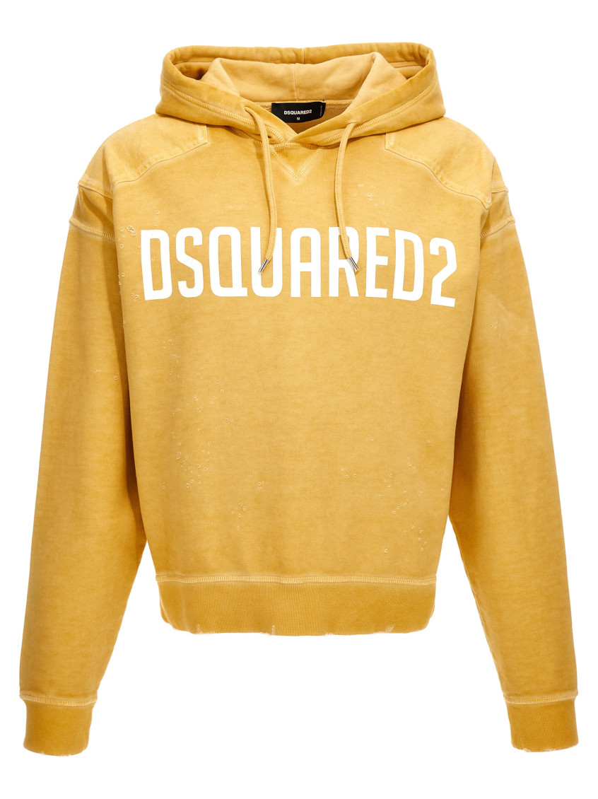 Dsquared2 Dsquared Mustard Cotton Sweatshirt In Yellow