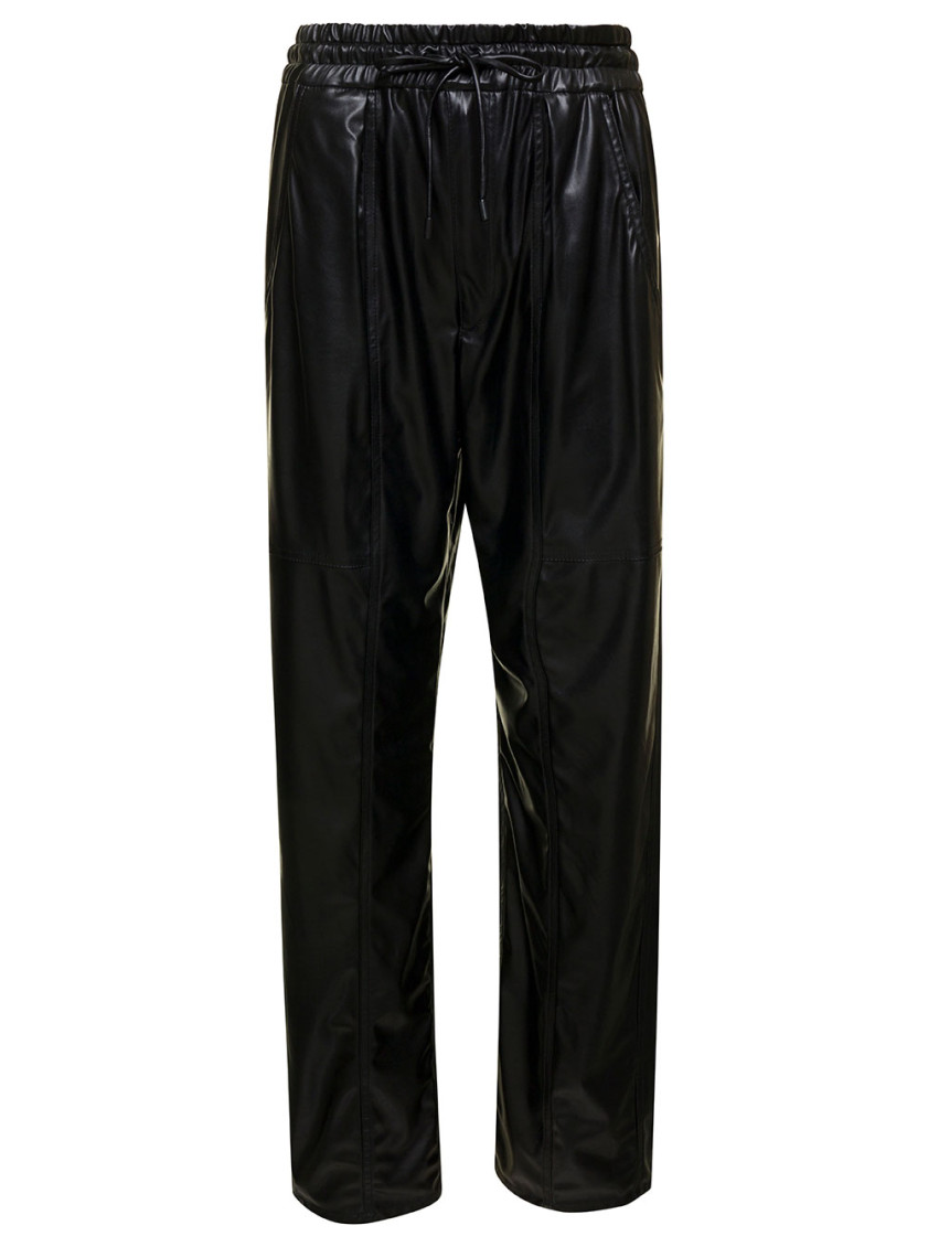 ISABEL MARANT BLACK DRAWSTRING CLOSURE PANTS 