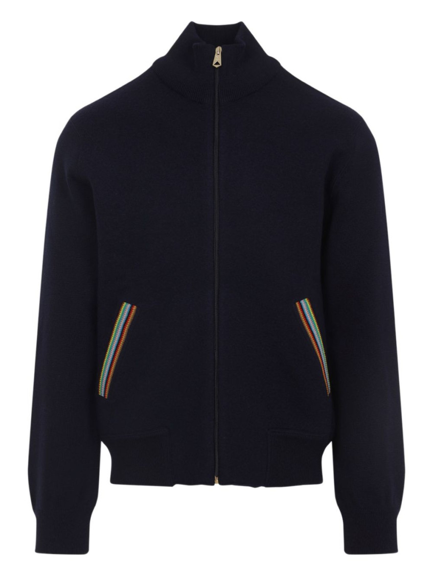 Ps By Paul Smith Ps Paul Smith Wool Bomber Jacket In Blue
