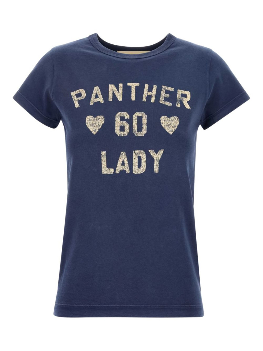 Valentino Crew Neck Graphic Print Short Sleeves Top In Blue