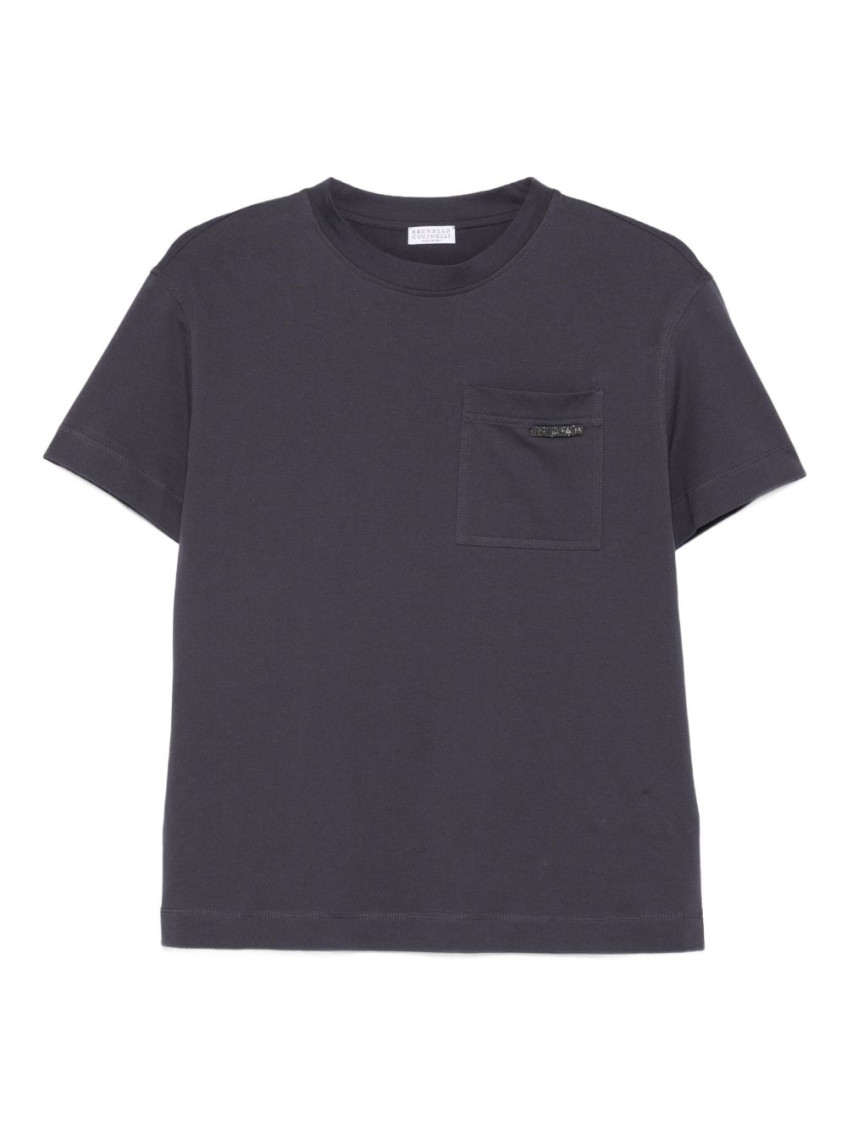 Brunello Cucinelli Blue Pocket-detail T-shirt
