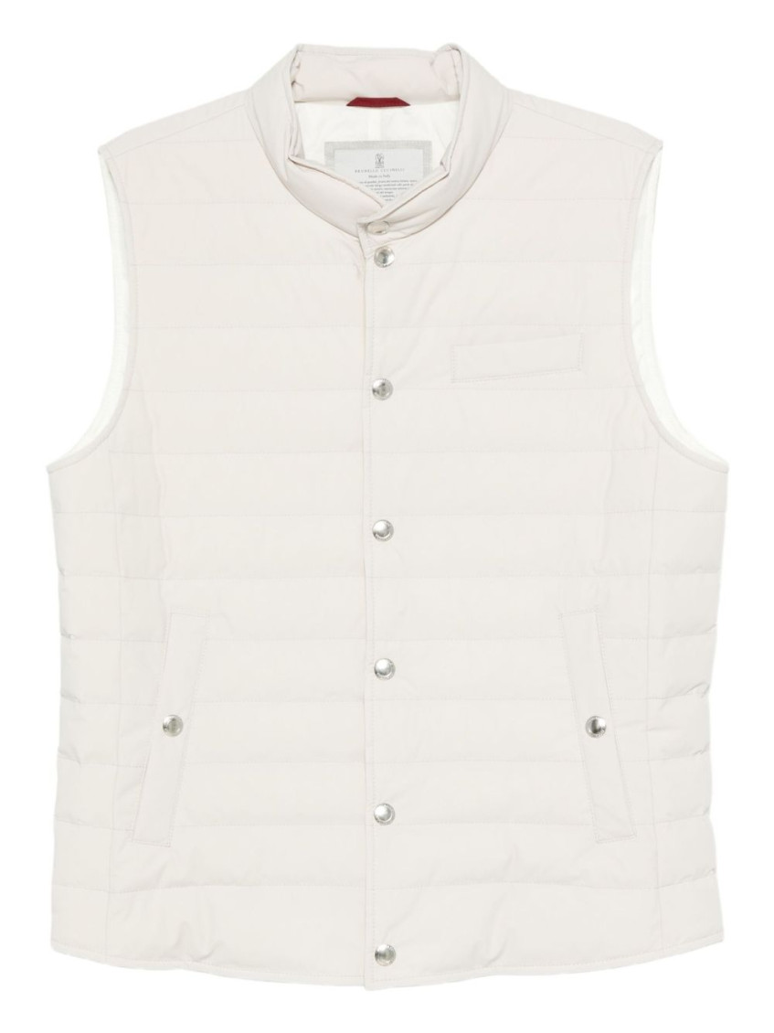 Brunello Cucinelli Nylon Down Vest In White