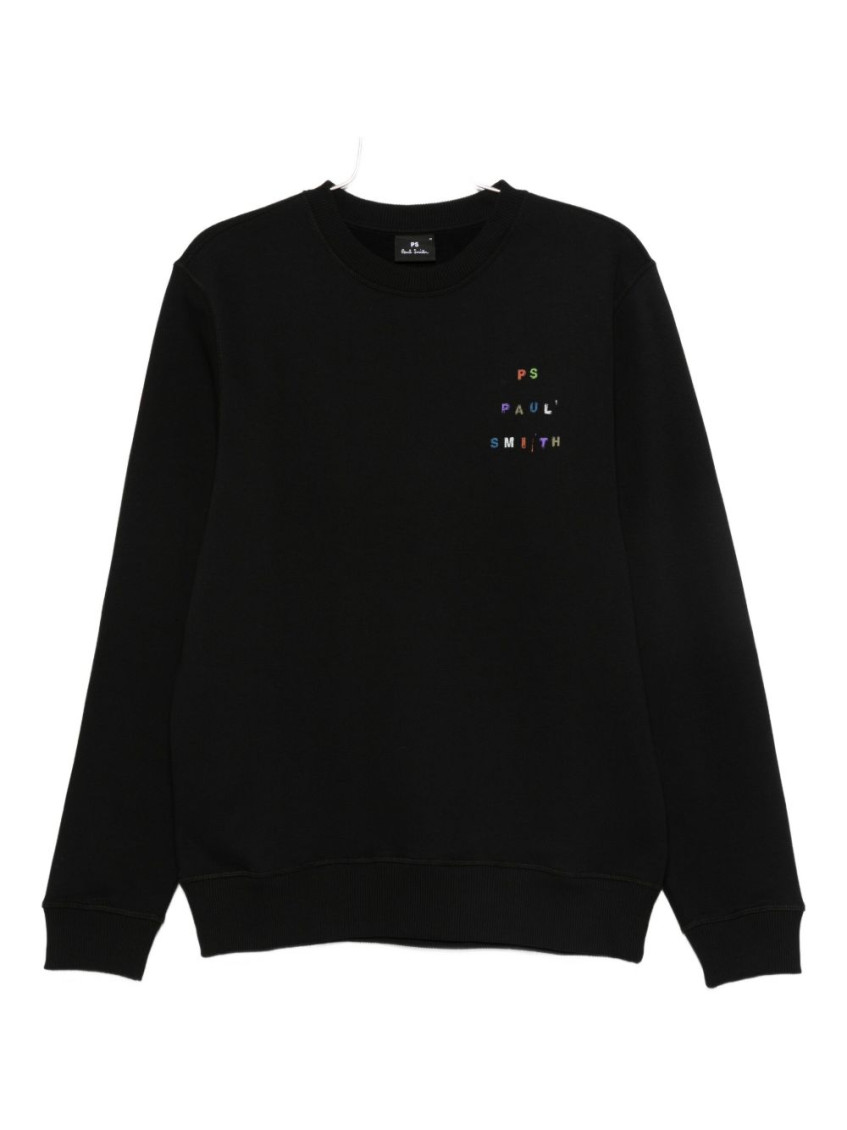 Ps By Paul Smith Ps Paul Smith Logo Cotton Sweatshirt In Black
