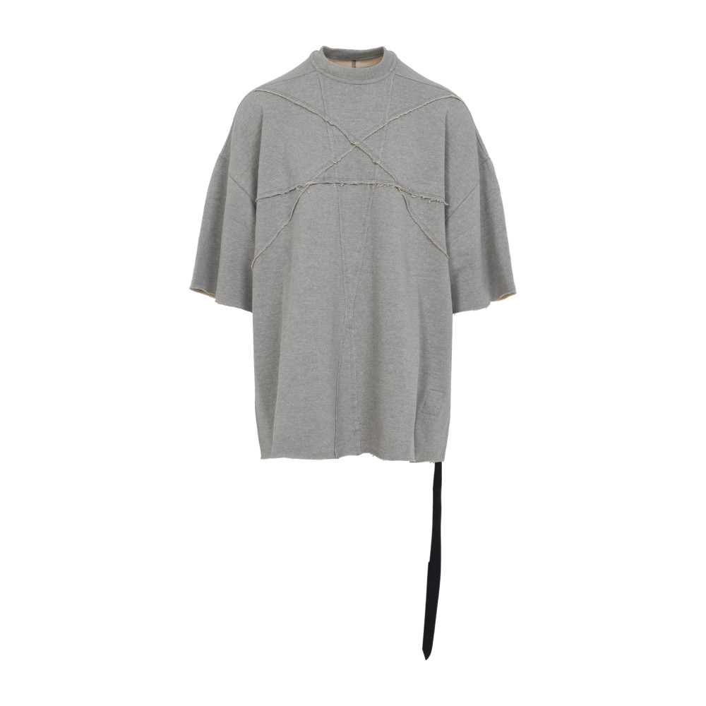 Rick Owens Grey Oversized T-shirt In Gray