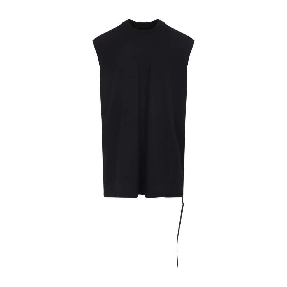 Rick Owens Mens Black Splintered Tarp Relaxed-fit Woven Top In Black