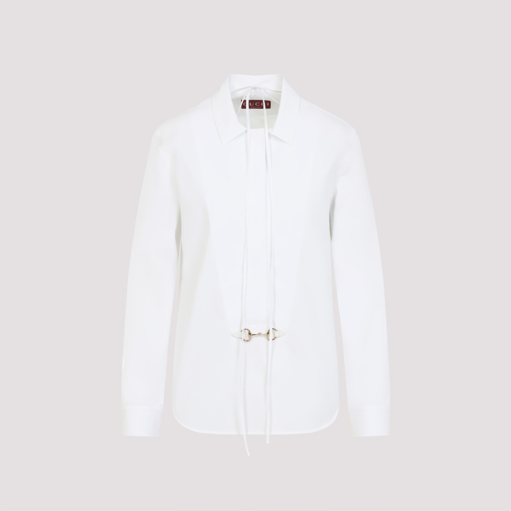 Gucci Morsetto Horsebit-embellished Shirt In White