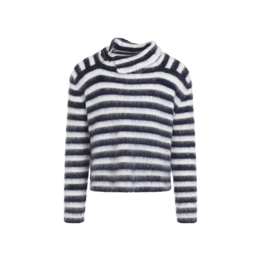 Jacquemus 'marina's Mohair Sweater In Navy Blue
