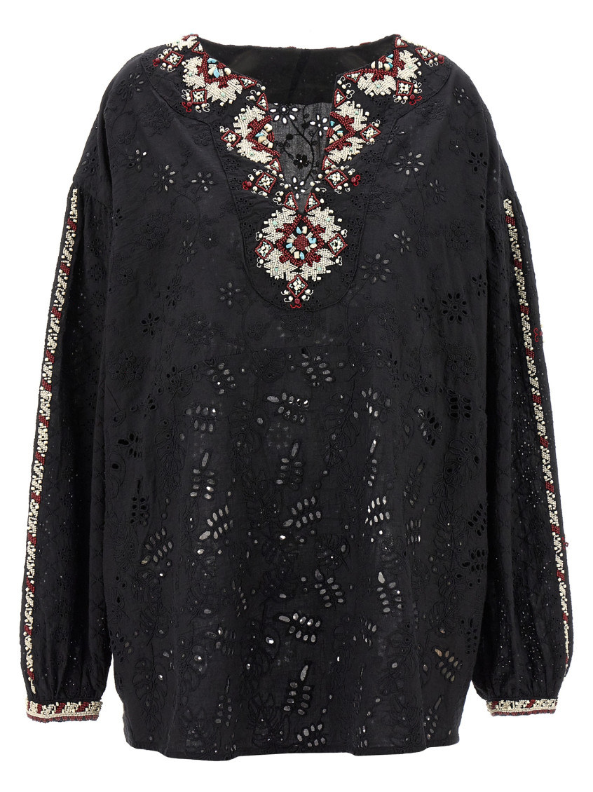 Shop Fortela Black Allegra Blouse