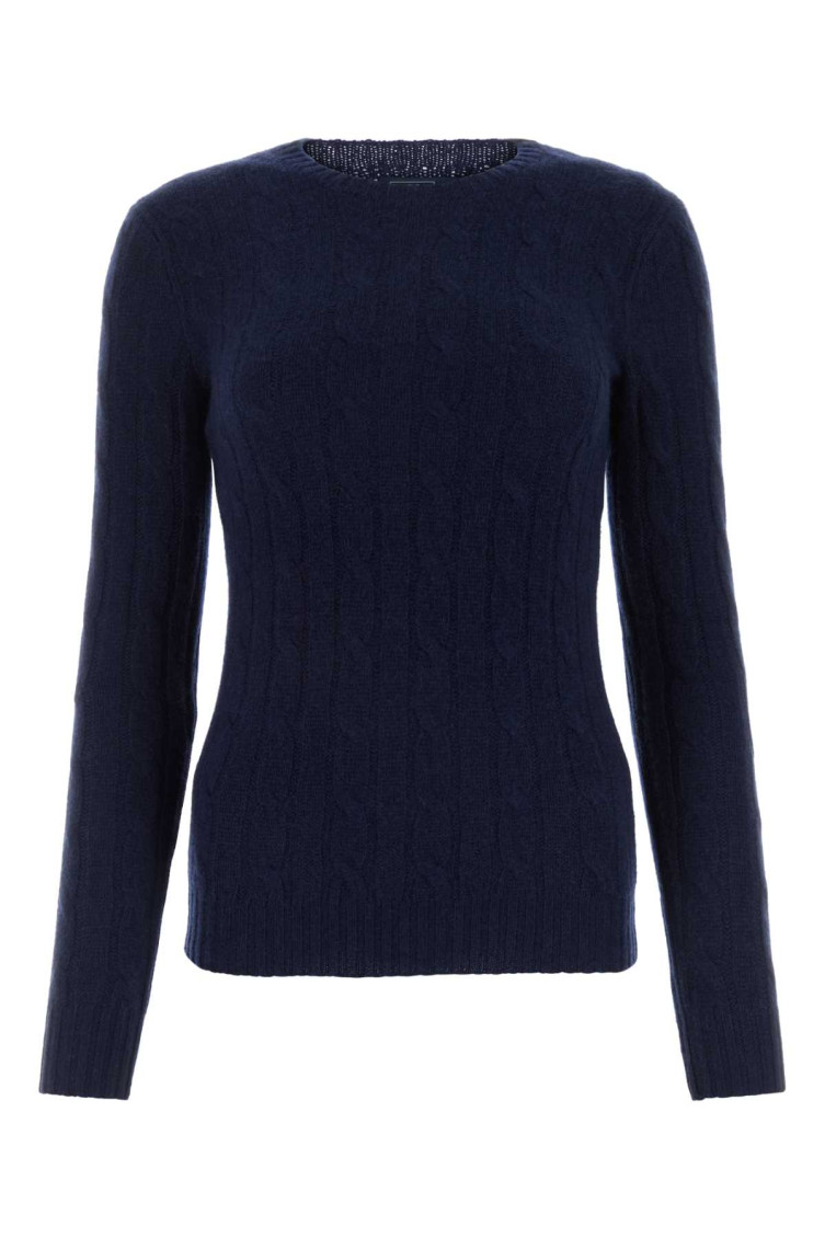 Polo Ralph Lauren Midnight Blu Cashmere Cardigan In Blue
