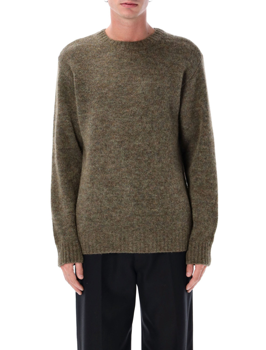 Apc A.p.c. A.p.c. Lucas Alpaca Blend Crew Neck Sweater In Brown