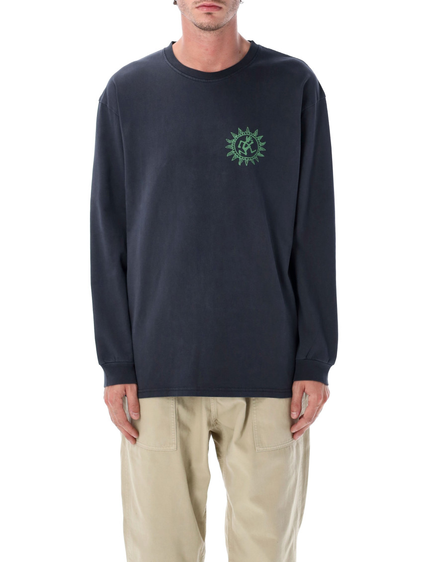 Gramicci Sun Pigment-dyed Long Sleeve T-shirt In Blue