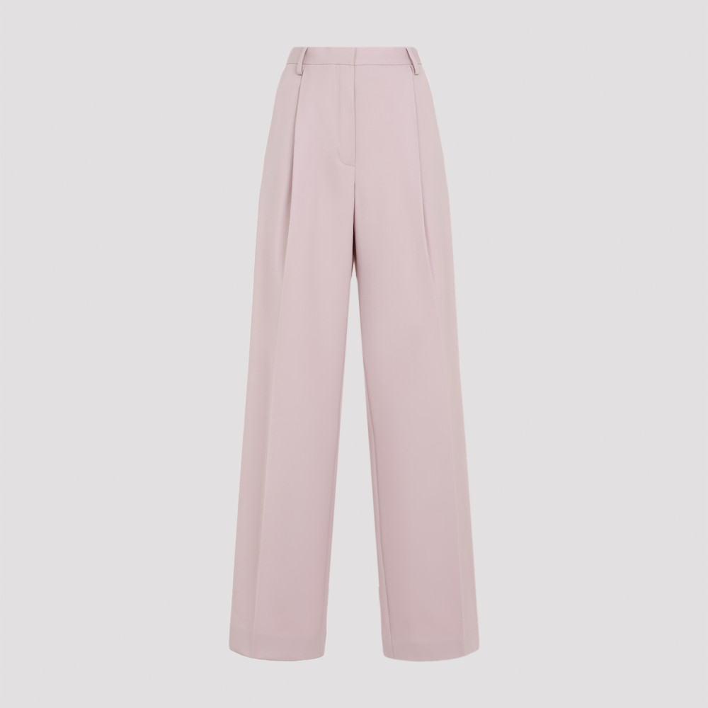 Shop Dries Van Noten Pink Wide Leg Pant