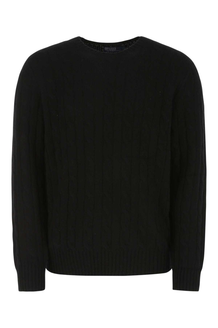 Shop Polo Ralph Lauren Black Cashmere Sweater