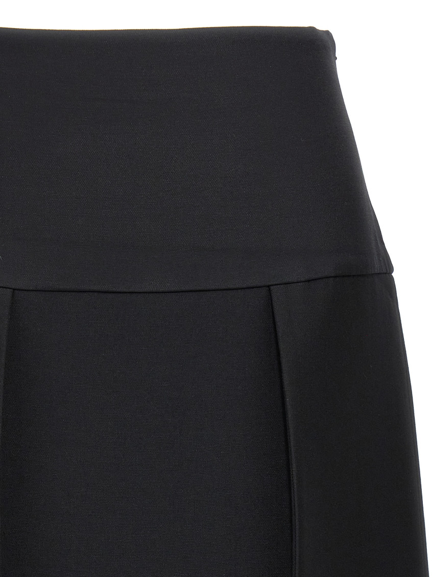 Khaite Black Kidd Midi Skirt for Women Online USA at Darveys.com