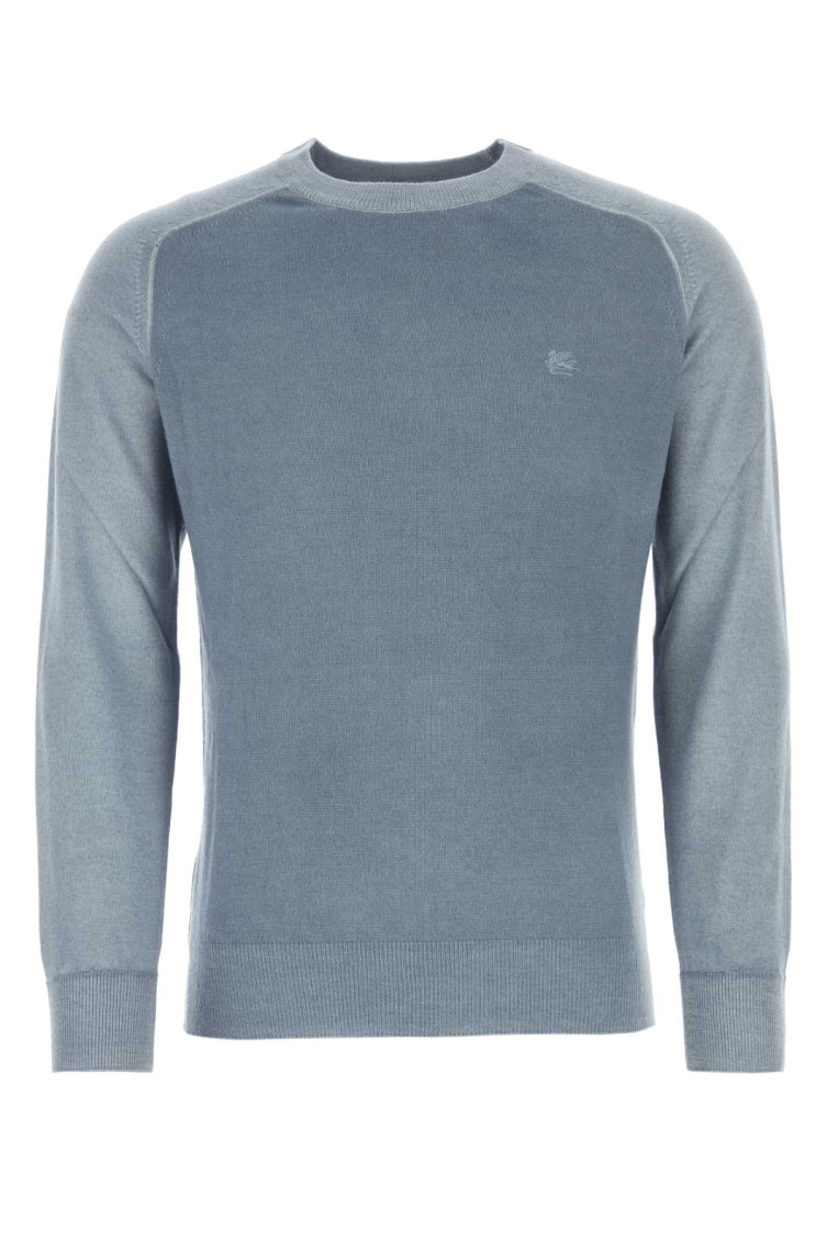 Etro Blue Embroidered Logo Sweatshirt