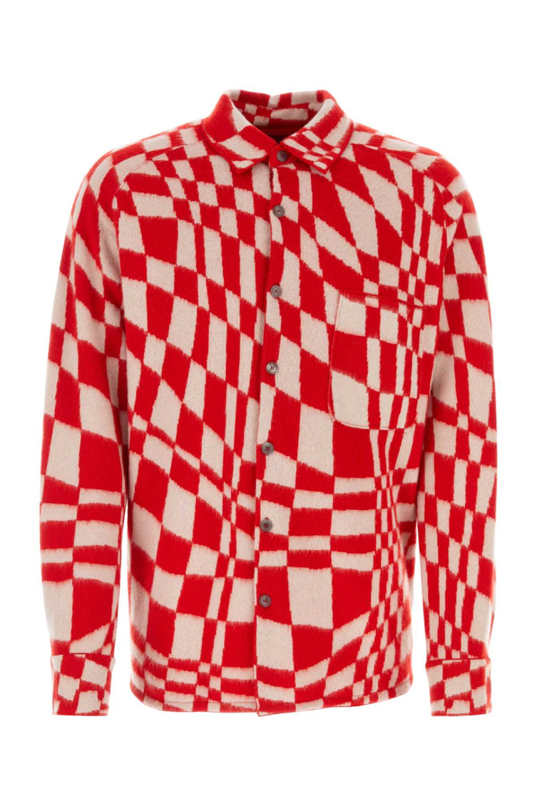 Zegna X The Elder Statesman Cashmere And Silk Brushed Shirt In Red