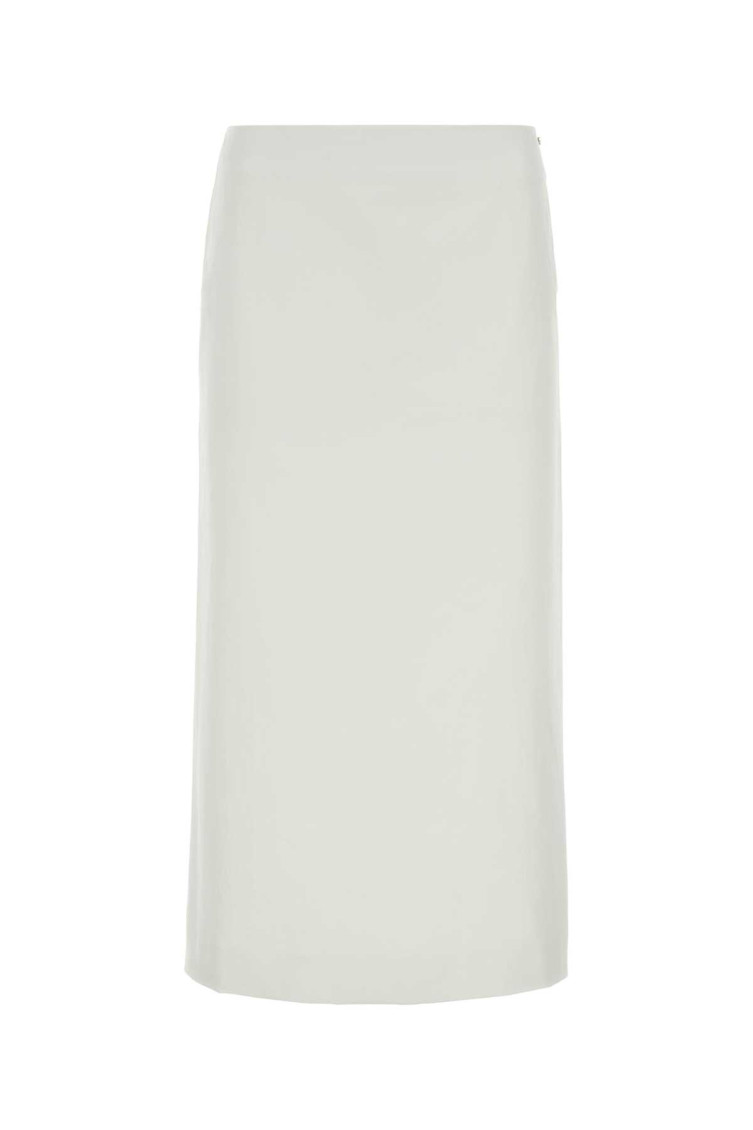 Sportmax White Cotton Skirt