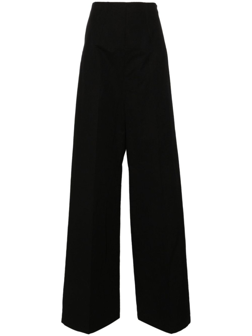 Shop Sportmax Black Wide Leg Trousers