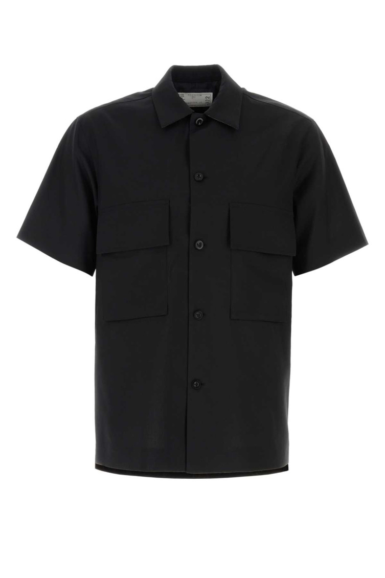 Sacai Black Regular Fit Shirt