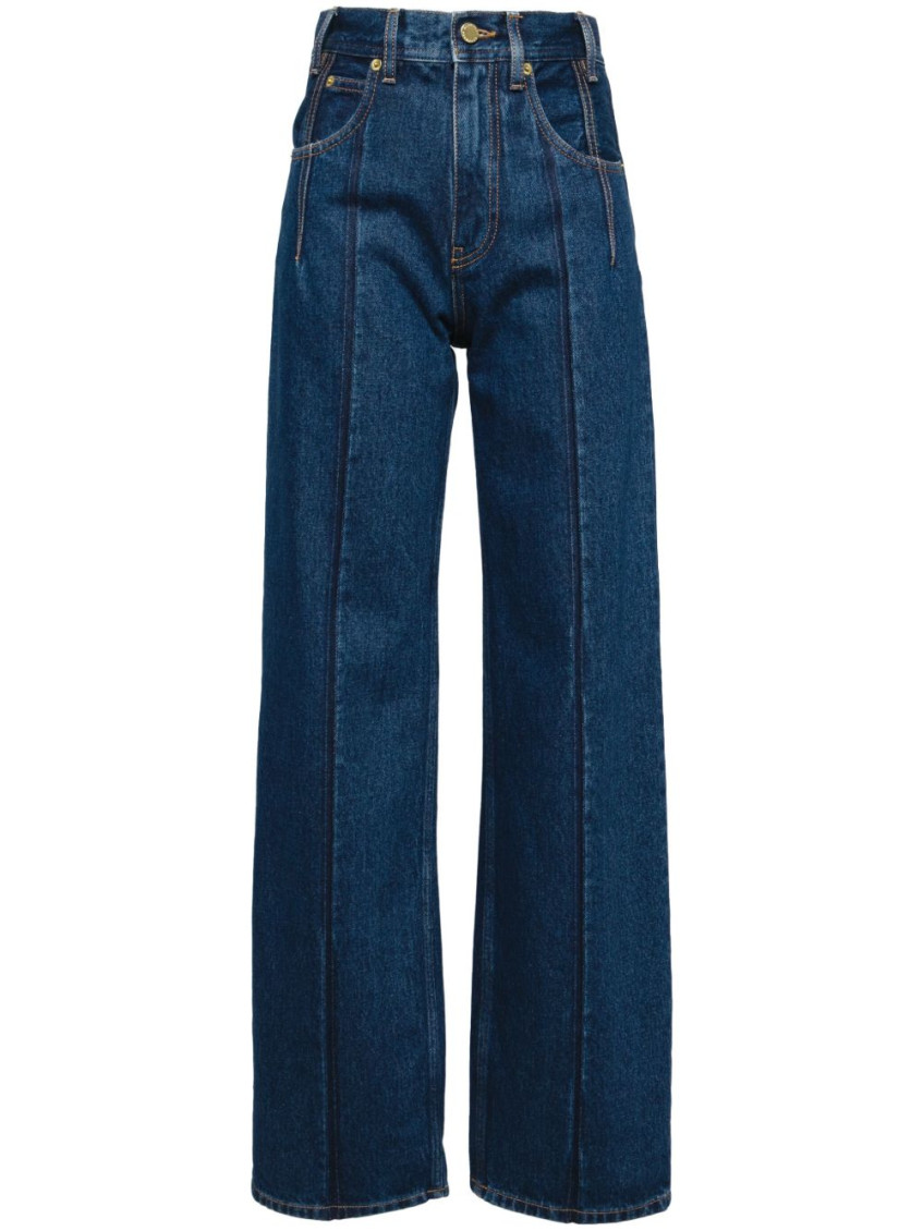 Darkpark High-waisted Straight-leg Jeans With Timeless Appeal In Blue