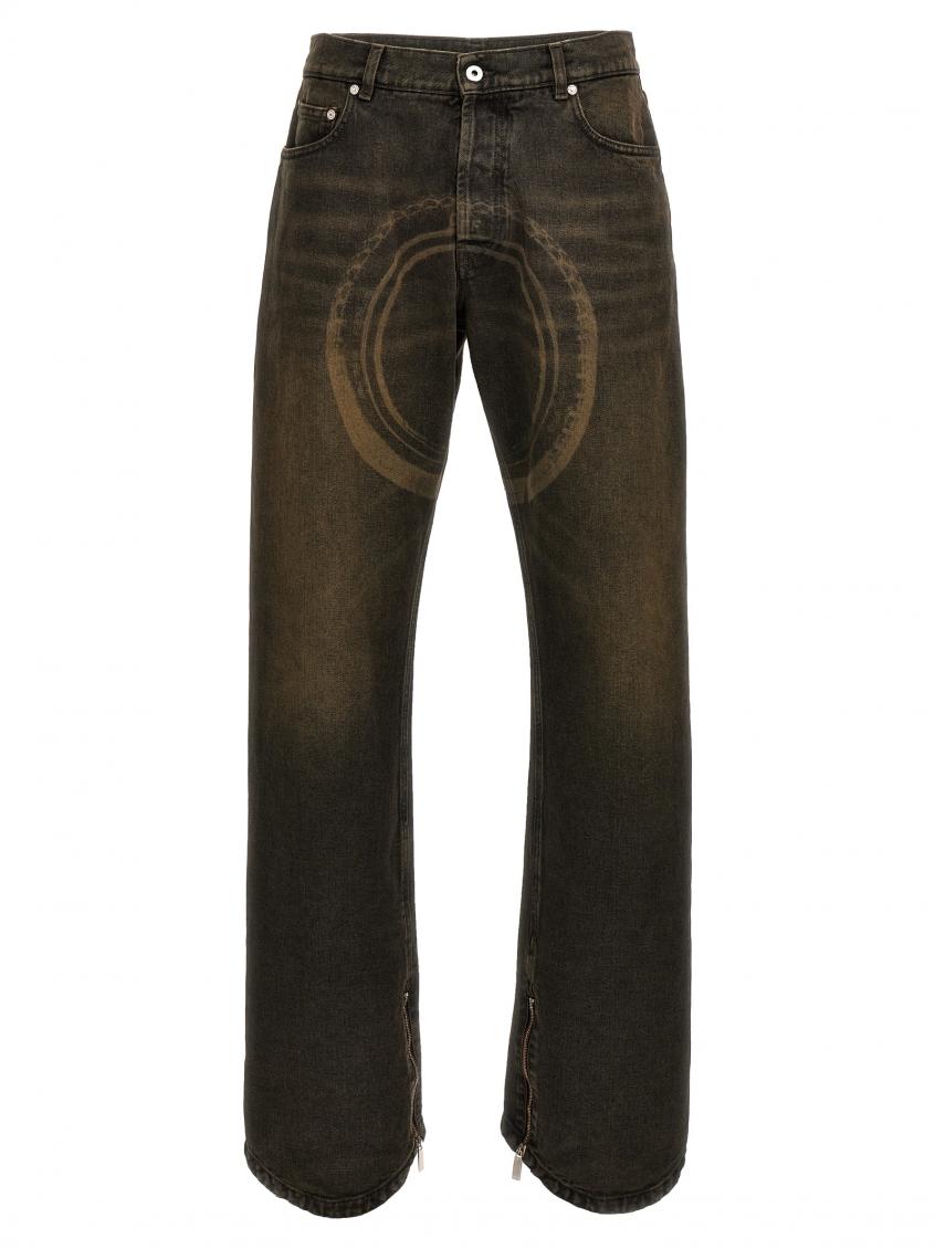 Off-white Off White 'relax Round' Jeans In Grey