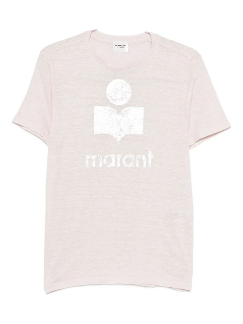 Isabel Marant Étoile Light Pink Logo T-shirt In Pink