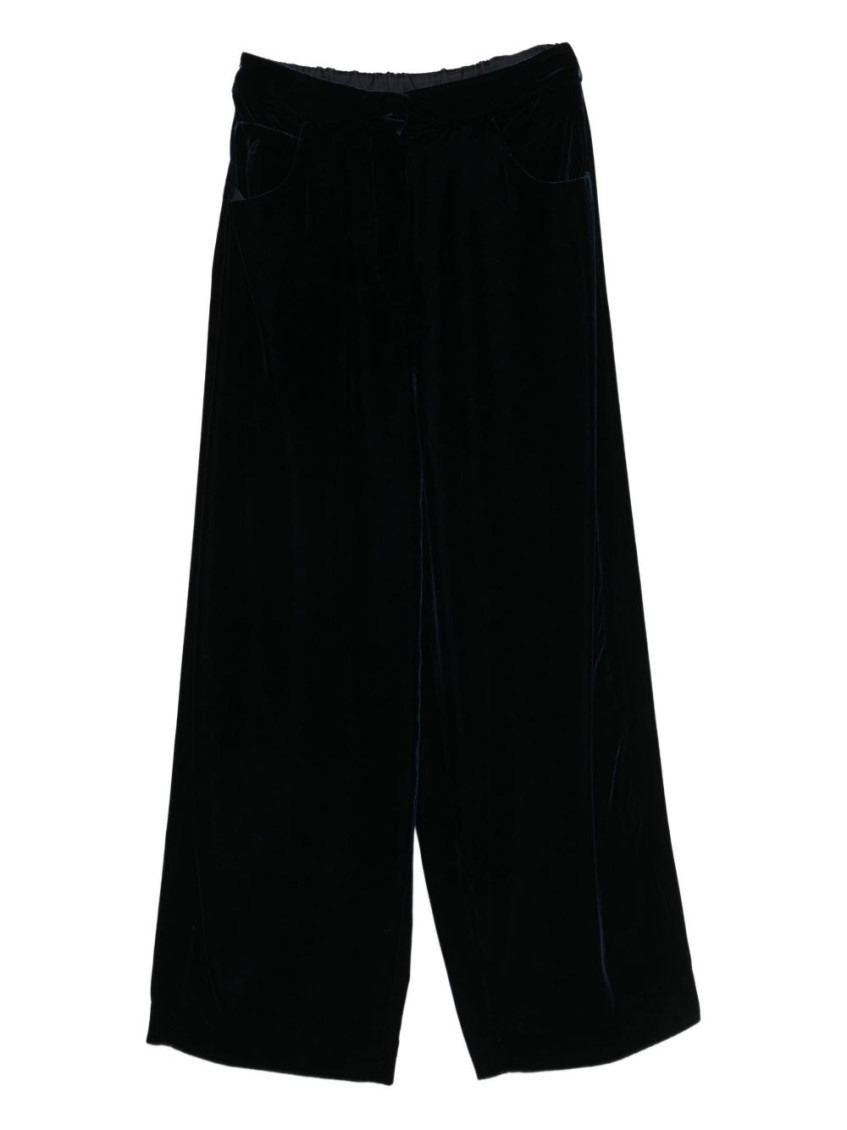 Emporio Armani Blue Wide-leg Pants In Blue