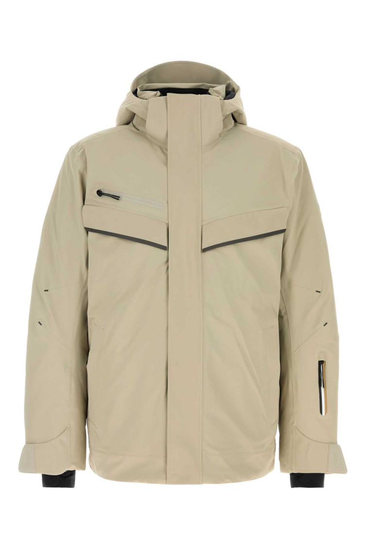 Hugo Boss Versatile Nylon Jacket Featuring Adjustable Elements In Brown
