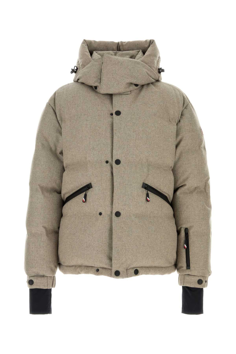 Moncler Grenoble Ski Jacket Krun With Hood In Sand