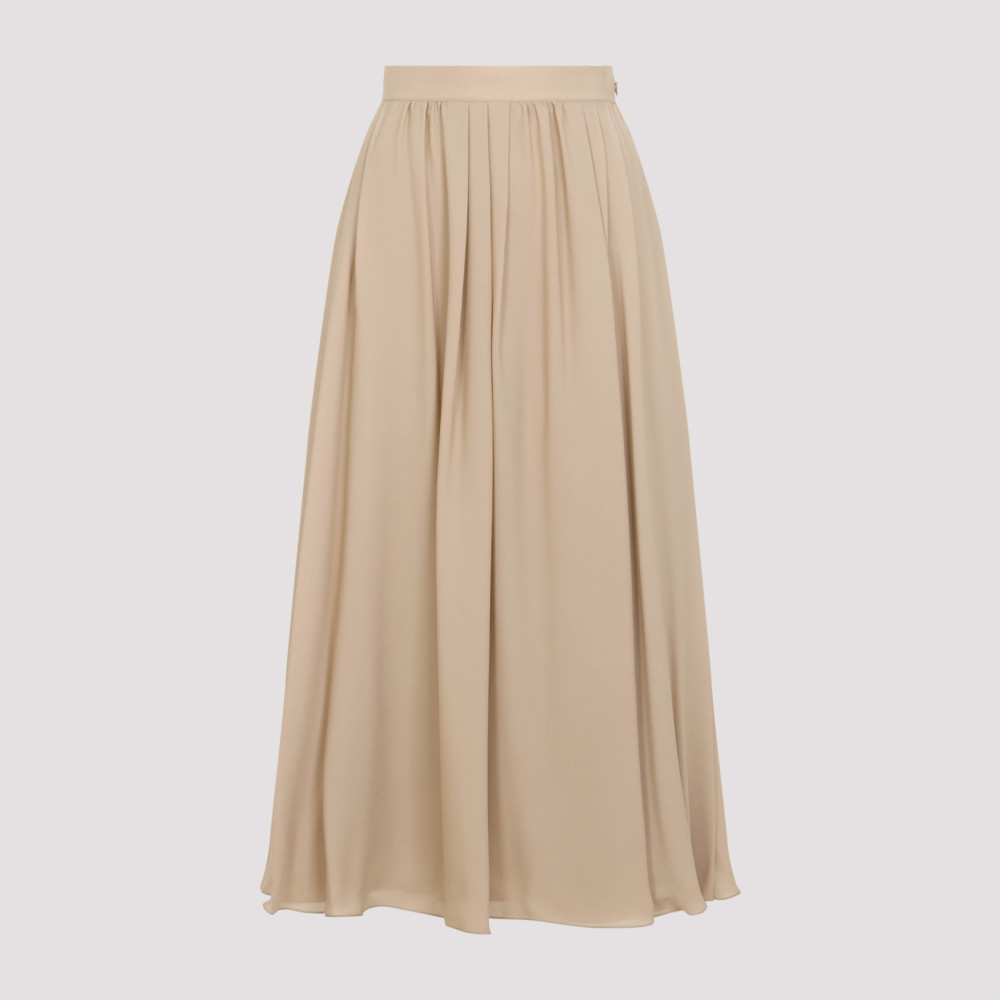 Shop Polo Ralph Lauren Beige Kynlee Midi Skirt