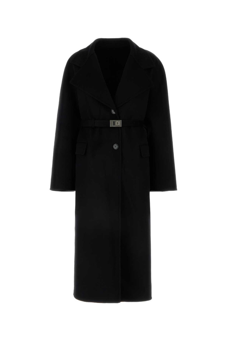 Ferragamo Elegant Wool Blend Jacket For Women In Black