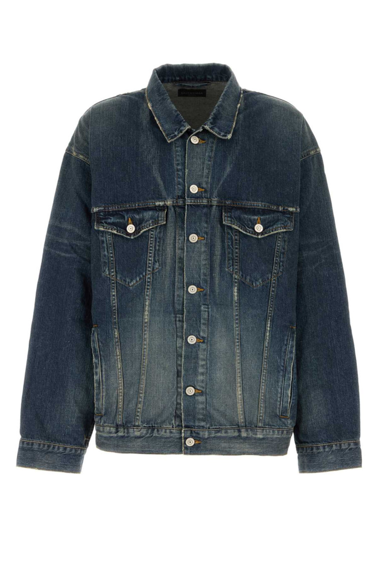 Balenciaga Denim Oversize Jacket In Denim