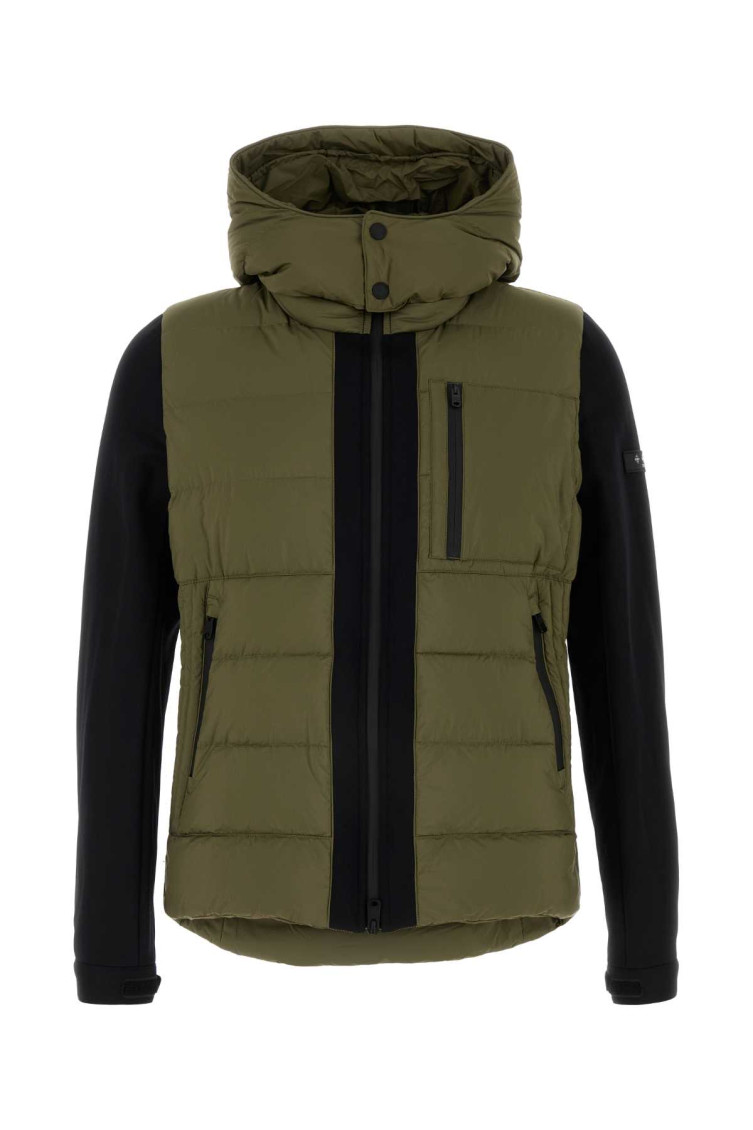 Tatras Long Quilted Down Jacket With Adjustable Cuffs In Olive