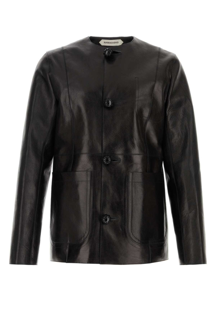 Alexander Mcqueen Black Classic Leather Jacket