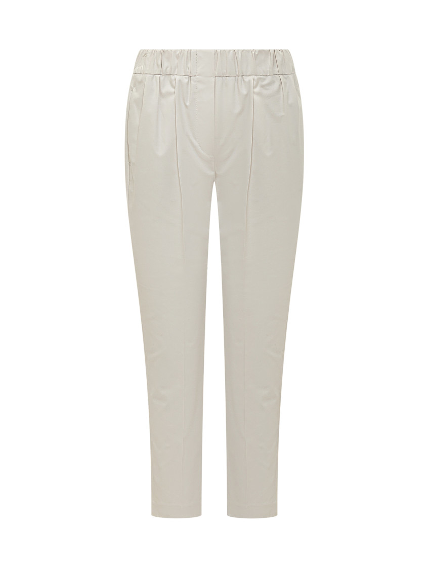Brunello Cucinelli Beige Relaxed Joggers Pants In White